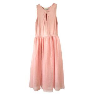 Hope & Harlow peach maxi sleeveless prom dress gown 8 M